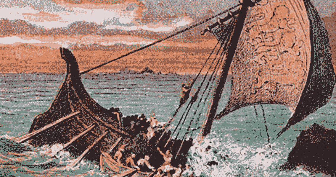 Как назывался корабль артура. Средневековые изображение кораблекрушений камней икона.