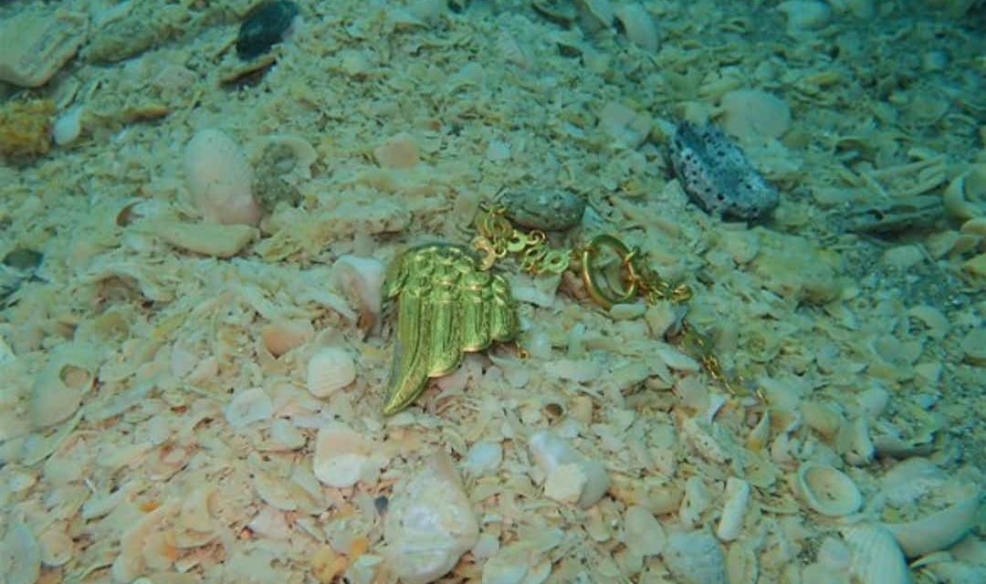 Złote skrzydło odnalezione na morskim dnie 1715fleetsociety divers24.pl