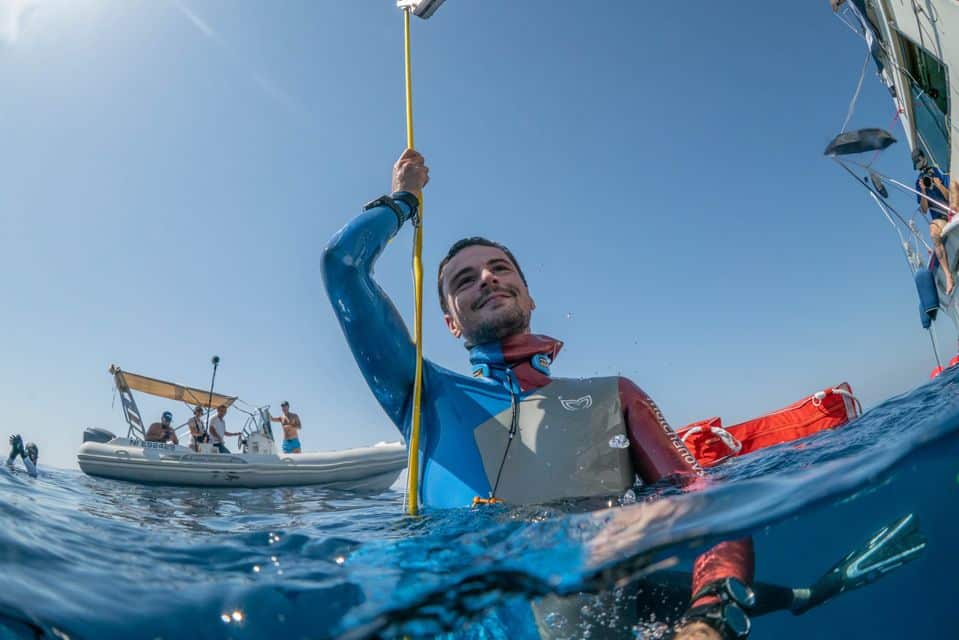 Freediving Arnaud Jerald 112 m CWTB divers24.pl