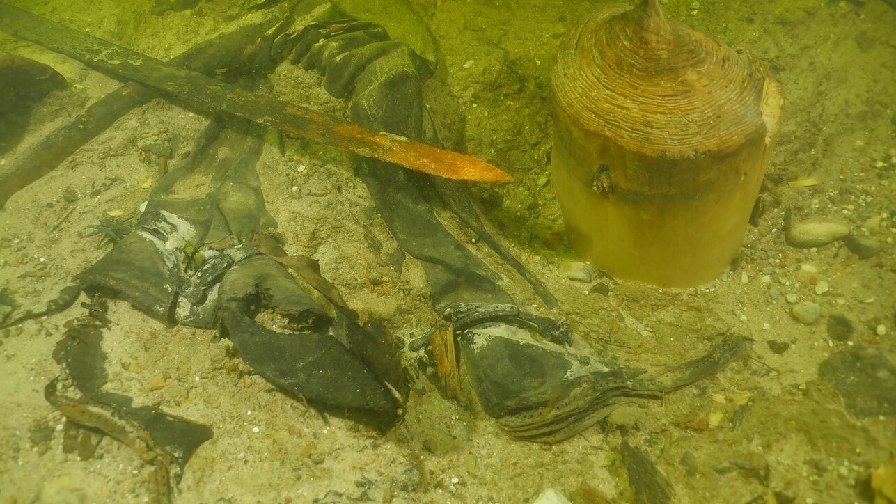 średniowieczne szczątki jezioro Litwa