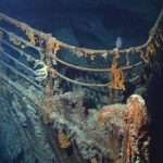 Relingi na dziobie wraku RMS Titanic