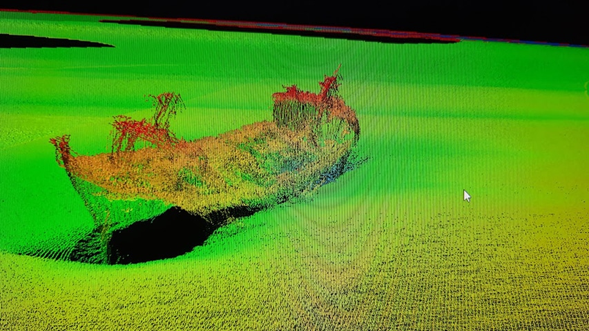obraz sonarowy nieznany wrak Bałtyk