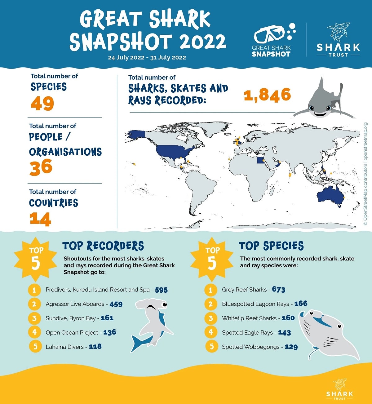 Mapa inicjatywy Shark Trust