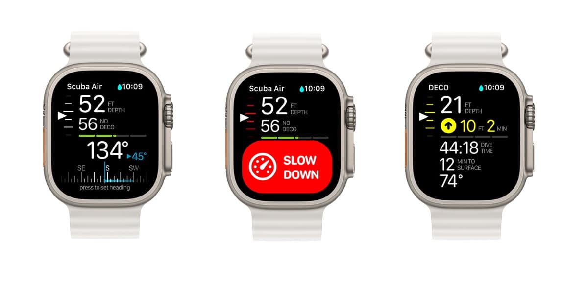 Różne ekrany Apple Ultra Watch