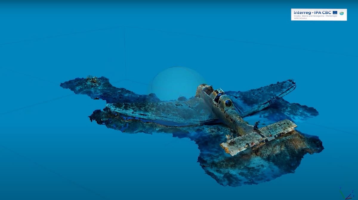Wrak niemieckiego bombowca Stuka w 3D